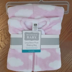 Hudson Baby Long Sleeve Plush Sleeping Bag 0-6 months